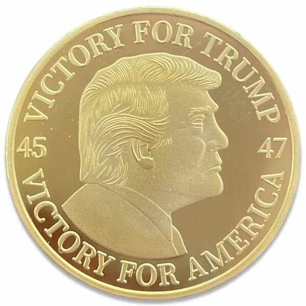 Coin Front Victory for Trump 45th, 47th President