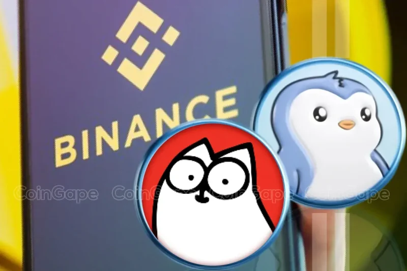 CAT Token Price Soars 50% After Binance Adds Simon Cat & Pudgy Penguins